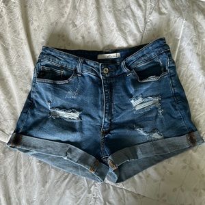 KanCan Distressed Jean Shorts